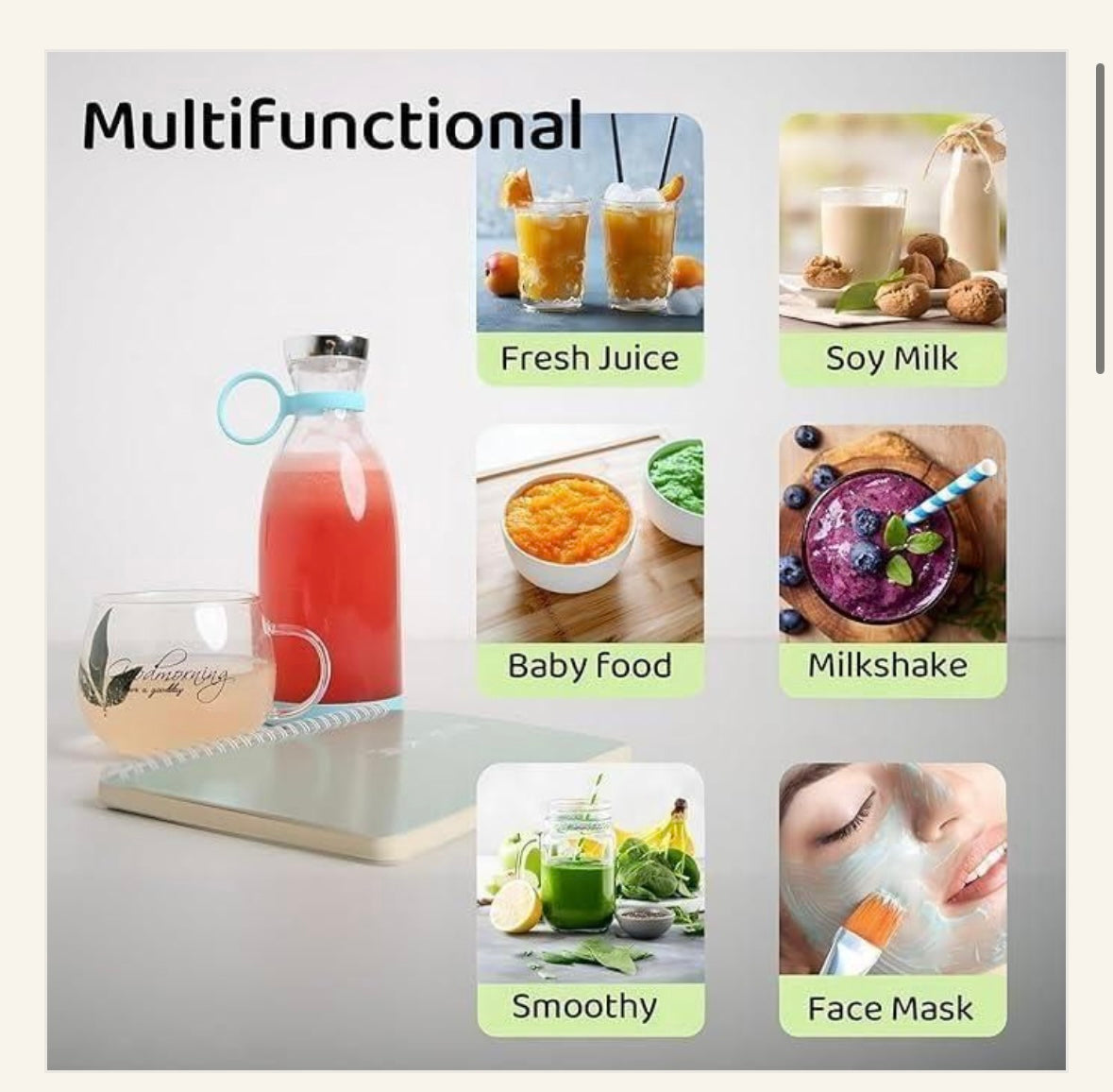 PORTABLE MINI BLENDER™ [ Wireless Travel Blender, Portable Juicer ]