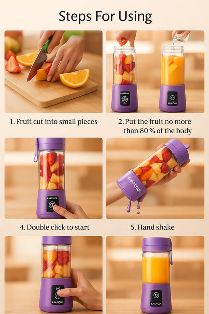 PORTABLE - 6 BLADES BLENDER ™ [ Blender for Smoothie and Juices ]